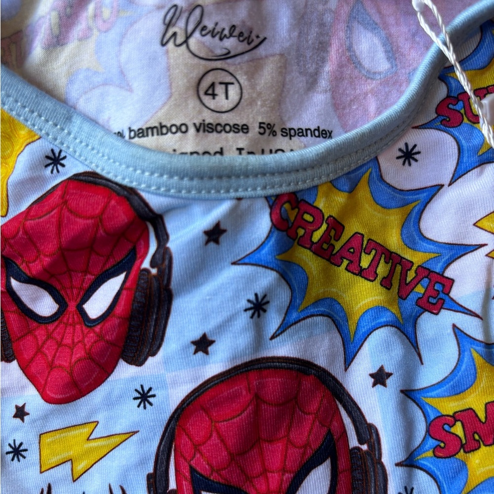 Weiwei 4T Spider-Man bamboo Jammies
